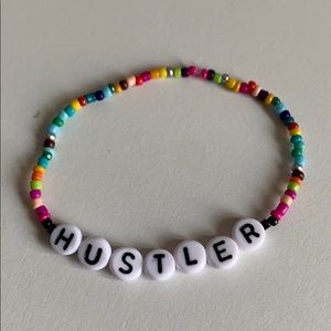 Hustler Beaded Letter Bracelet